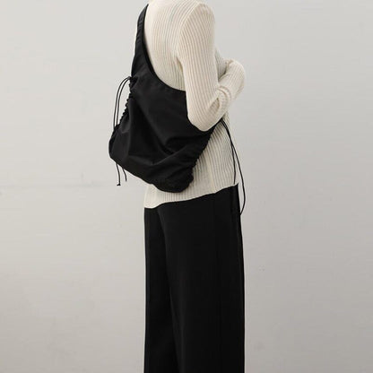 Nylon Totes Shoulder Bags Women Drawstring Lady Bag Female Handbag