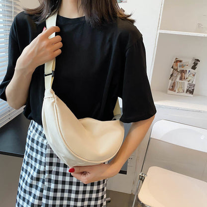 Crossbody Canvas Sling Bag For Women Hobos Chest Bag Students Shoulder Bag Strap
