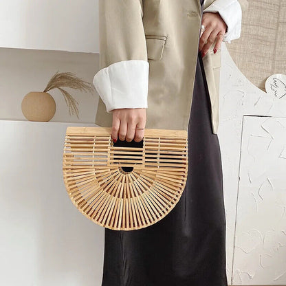 Weave Tote bag Women's Handbag Large Saddle bag Straw Beach Travel bag