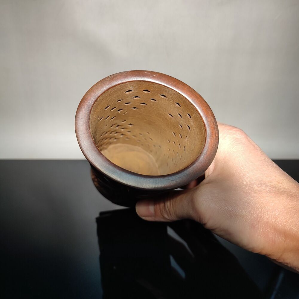 chinese bamboo carving antique carved brush pot pen case wood statue bamboo leaf