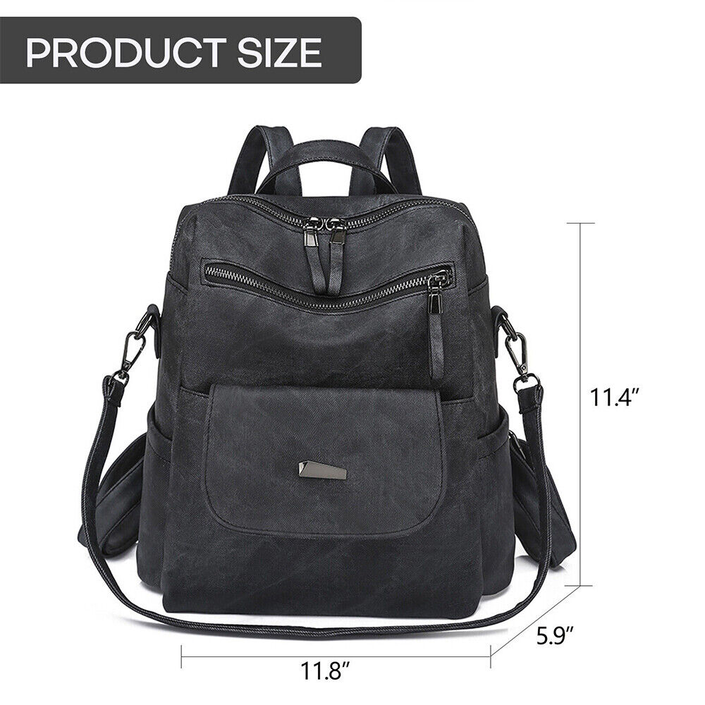 Women Leather Backpack Purse Sling Bag Back Pack Shoulder Handbag Waterproof