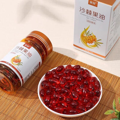 100% Natural Sea Buckthorn Oil softgel 750mg - 100 Softgels