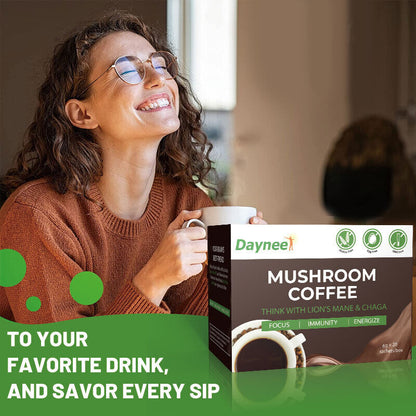 Organic Instant Mushroom Coffee Powder Mane Chaga Mushroom Coffee 6g*20bags