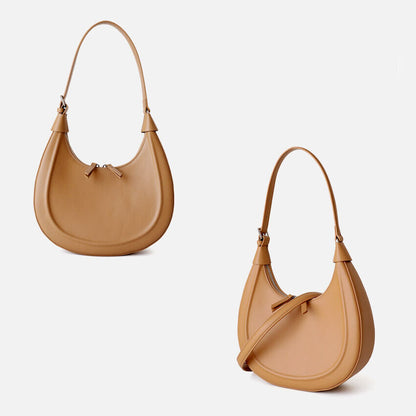 Convertible Real Leather Hobo Shoulder Bag Tote Purse Saddle Fashion Crossbody