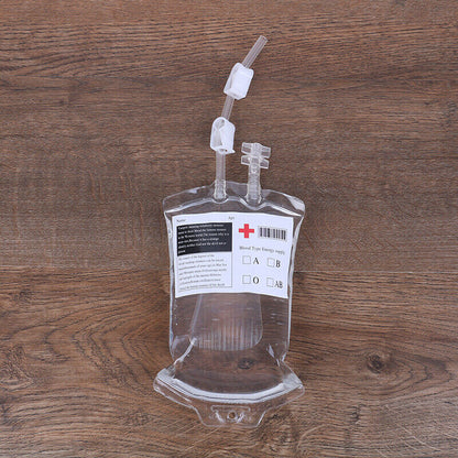400ml Transparent PVC Reusable Blood Energy Drink Bag Halloween Vampire Pouch*