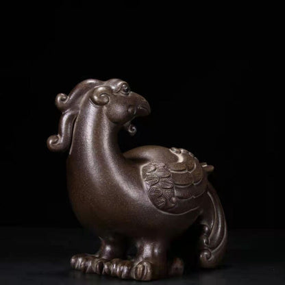 chinese zisha Clay Popular Wealth yixing dragon statue figurines sculpture rare