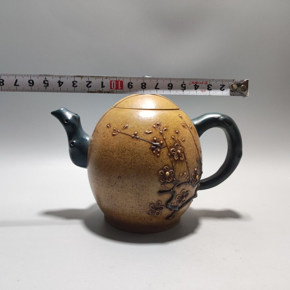 Vintage China Yixing Purple Clay Teapot Zisha Ceremony Fine Plum Blossom Teaware