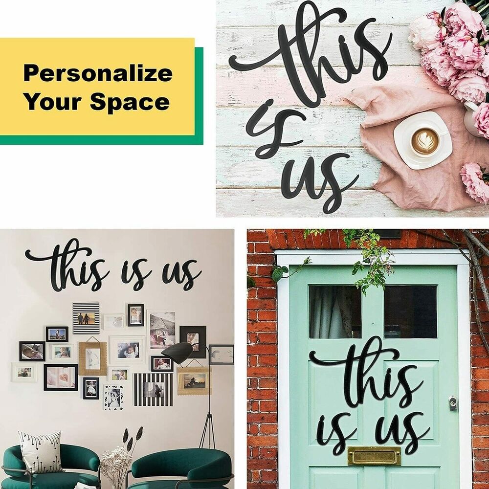 This Is Us Signs Artwork Wall Stickers Shape Decoration Home Metal Decorations