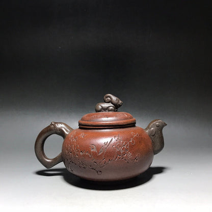 Chinese Yixing Zisha Clay Handmade Exquisite Teapot（三羊开泰 底款：时大彬）