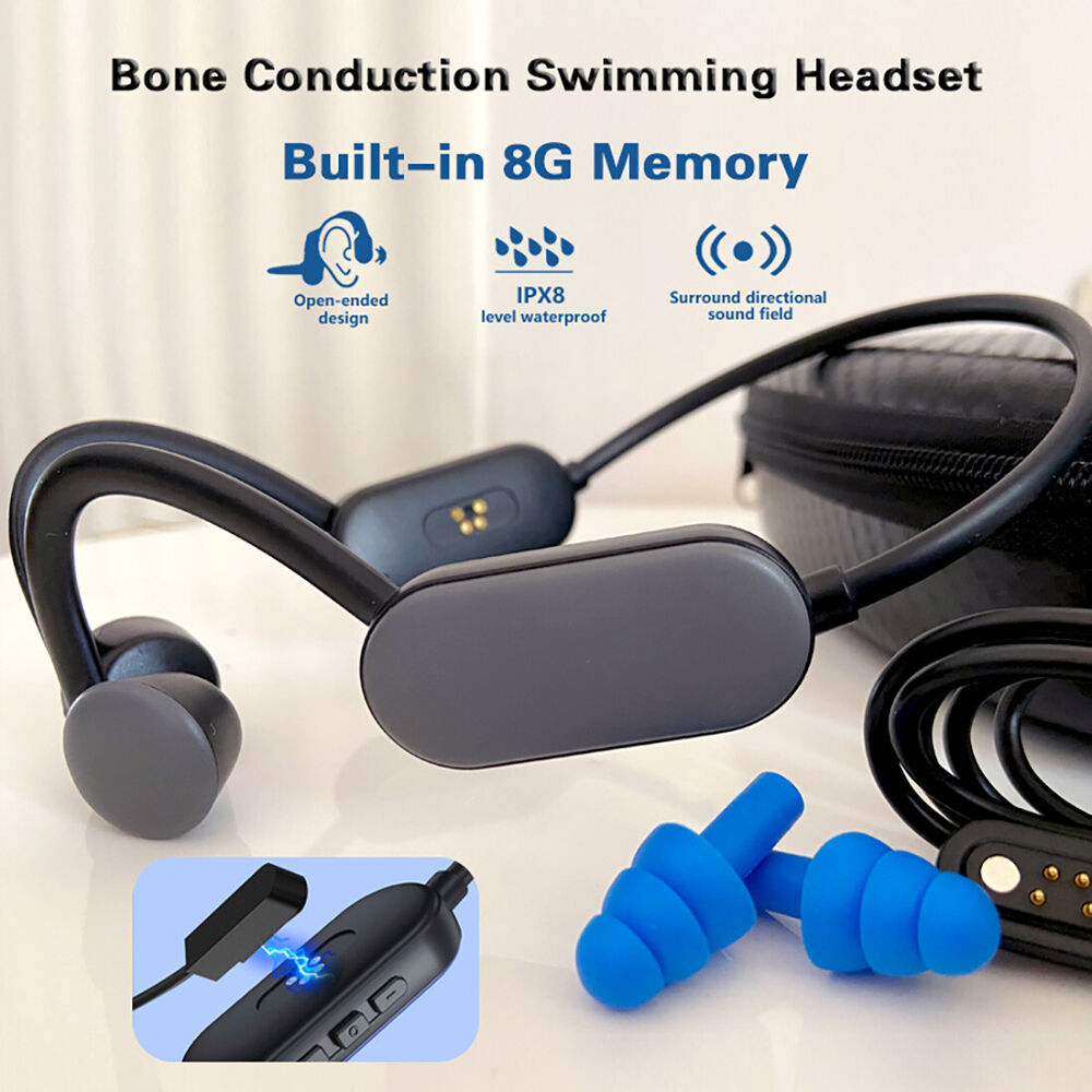 Bone Conduction Headphones Swimming Earphones Bluetooth 5.0 Headset IPX8 8GB MP3