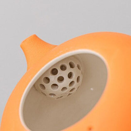 Persimmon Ceramic Teapots Personalization Gongfu Tea Pot 175ml