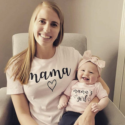 T-Shirts Mommy Girls Matching Outfits Mother Daughter Gift Casual Short Sleeve