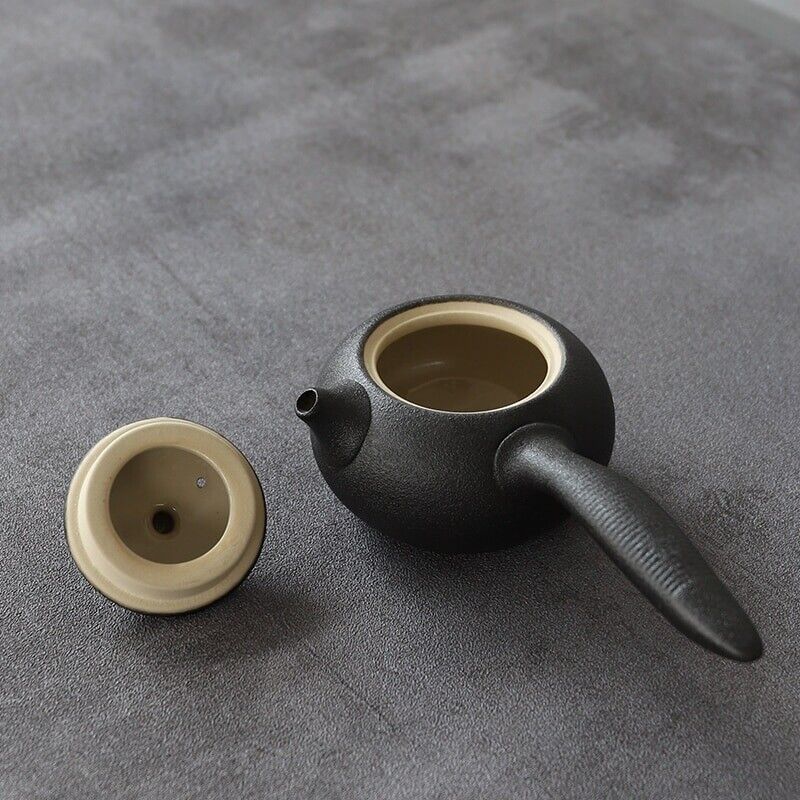 150ml Black Ceramic Kyusu Teapot Kettle Tea Pot Chinese Kung Fu Tea Pottery Sets