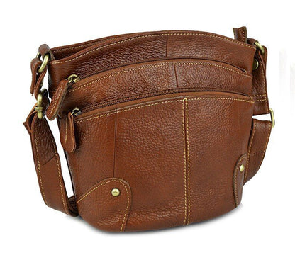 Cowhide Crossbody Bag Genuine Leather Small Messenger Bags Travelling Purse 1 PC