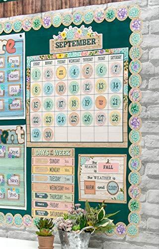 Teacher Created Resources Blank calendar measures 24" x 18", Rustic Bloom