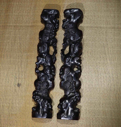 13" large ebony wood carving paperweights paperweight antique carved statue art