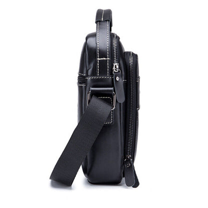 100% Genuine Leather Men's Crossbody Shoulder Bag 8" Handbag Business Cowhide