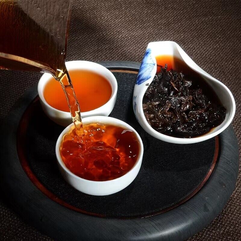 250g Yiwu Old Tree Puerh Ripe Tea Brick Yunnan Cooked Pu-erh Tea Pu'er Black Tea