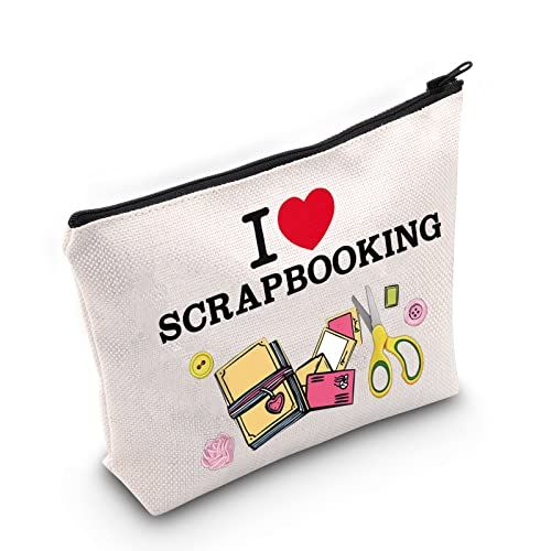 WZMPA Scrapbook Lover Cosmetic Makeup Bag Fan Gift I Scrapbooking