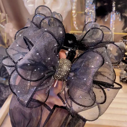 Women Hair Claw Lace Mesh Geometric Butterfly Vintage Elegant Clip Clamp Hairpin