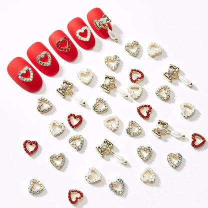 Nail Charms 30Pcs Boxed Luxury Shiny Planet Alloy 3D Art Rhinestones Bling Decor