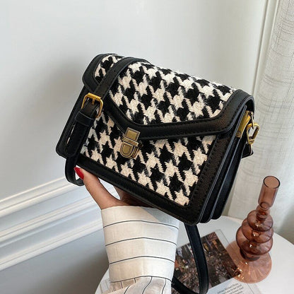 Houndstooth Crossbody Bag Shoulder Handbags Female Luxury Trending Bag Purses