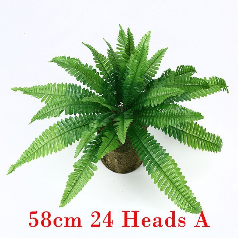Artificial Plants 24 Heads Fake Fern Palm Tree Leaves Home Decor 46-58cm Plastic