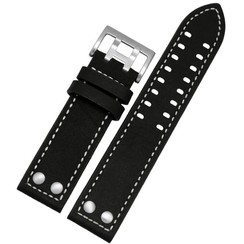 Genuine Leather Watches Straps For Hamilton Khaki Aviation H77755533 H77616533