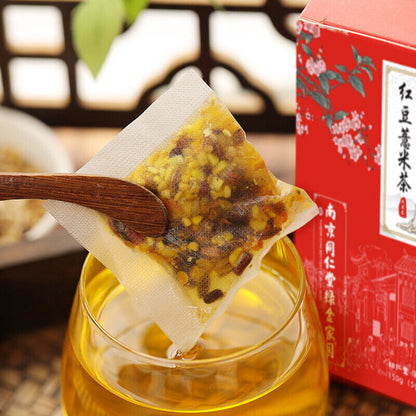 同仁堂芡实橘皮红豆薏米茶袋泡茶养生茶150g Tongrentang Orange peel red bean Pearl Barley tea