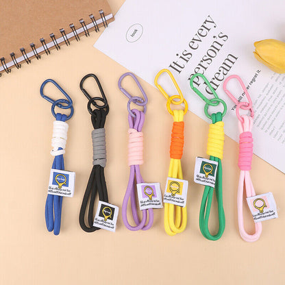 1Pc Braid Lanyard Phone Strap Carabiner Cord Bag Hanging Rope Keychain Pendant