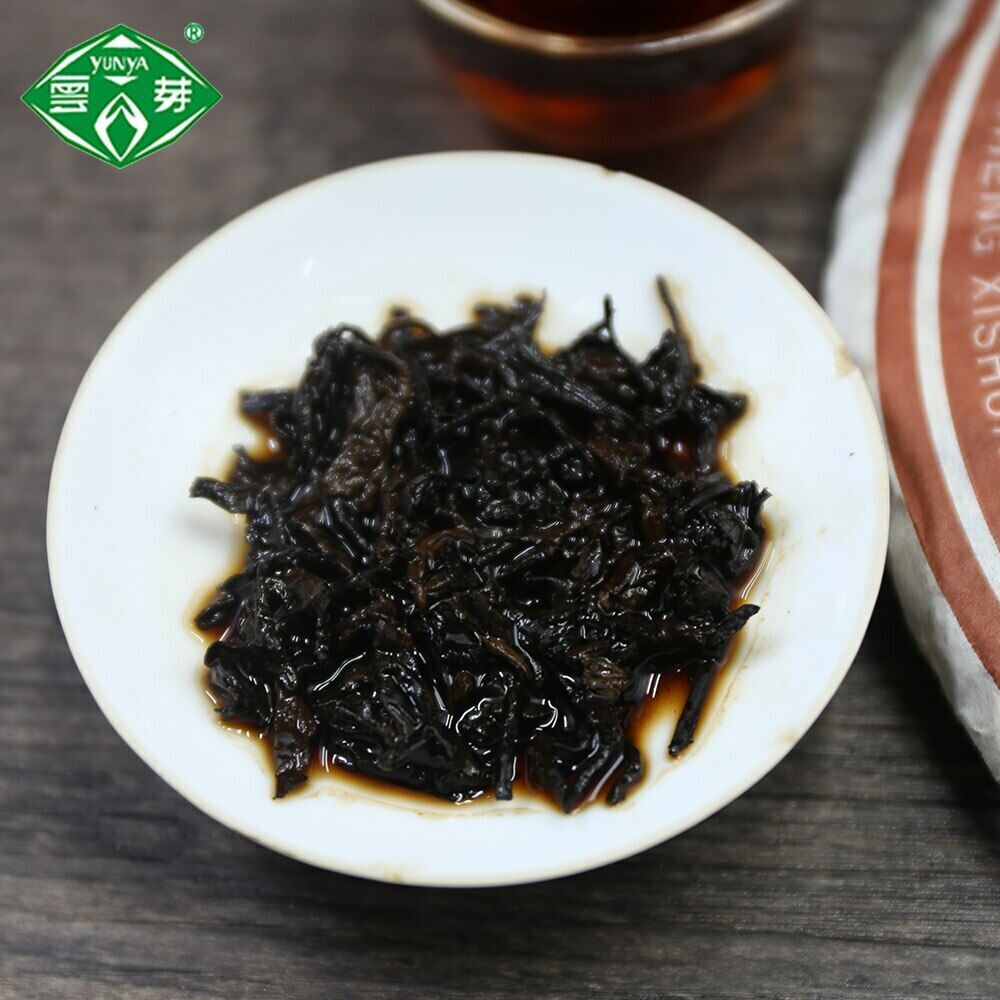 400g Yunnan Pu-erh Premium YUN YA QI ZI BING CHA Puer Ripe Shu Cake Tea