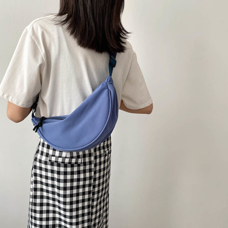 Crossbody Canvas Sling Bag For Women Hobos Chest Bag Students Shoulder Bag Strap