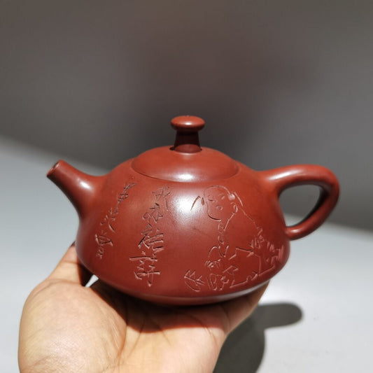 vintage chinese yixing purple clay teapot zisha ceremony children gift teaware
