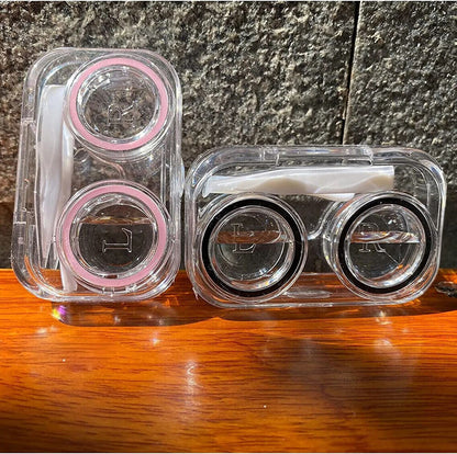 Contact Lens Cases Plastic Colorful Container Holder Portable Soak Storage Boxes