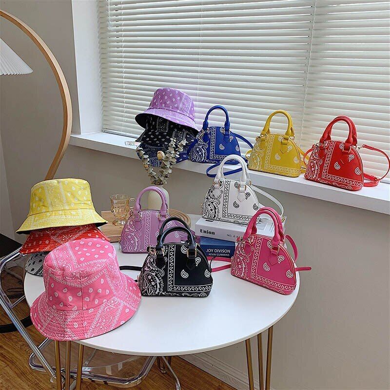 PU Leather Small Crossbody Shoulder Bag Women Handbags Ladies Flower Hats