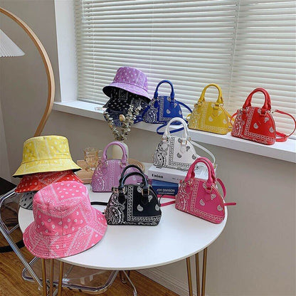 PU Leather Small Crossbody Shoulder Bag Women Handbags Ladies Flower Hats