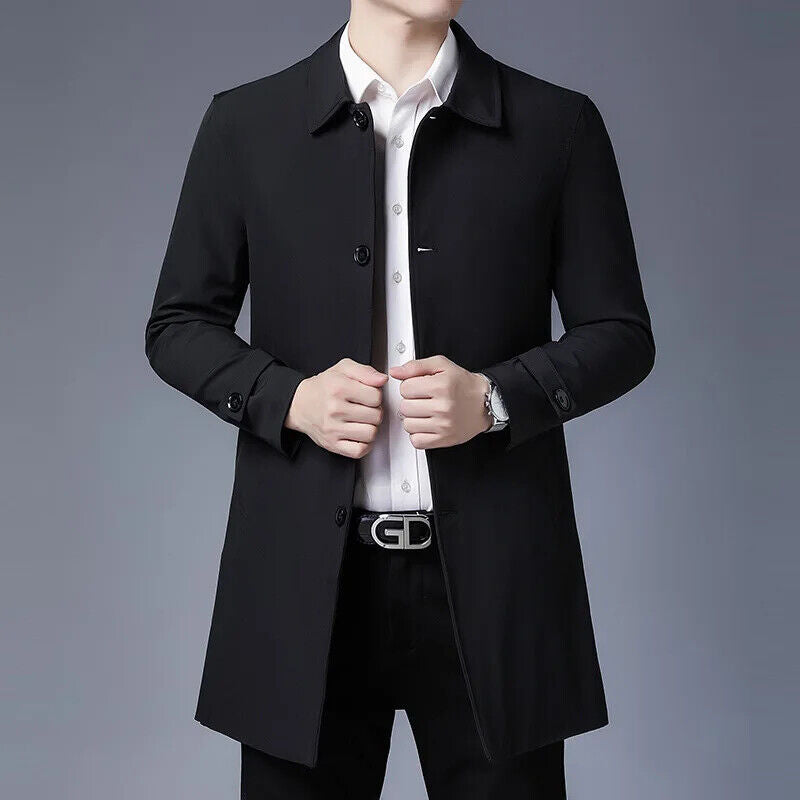 Business Coats Men Long Mens Jacket Windbreaker Clothes Men