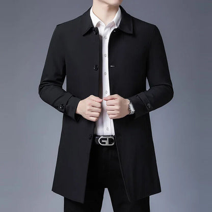 Business Coats Men Long Mens Jacket Windbreaker Clothes Men