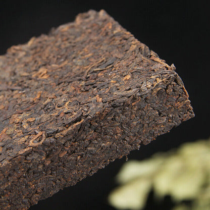 250g Ancient Tree Aged Tea Mellow Black Tea Menghai Golden Brick Ripe Pu'er Tea