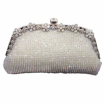 Chain Evening Bag Silver Wedding Bags Bride Women Party Handbag Clutch