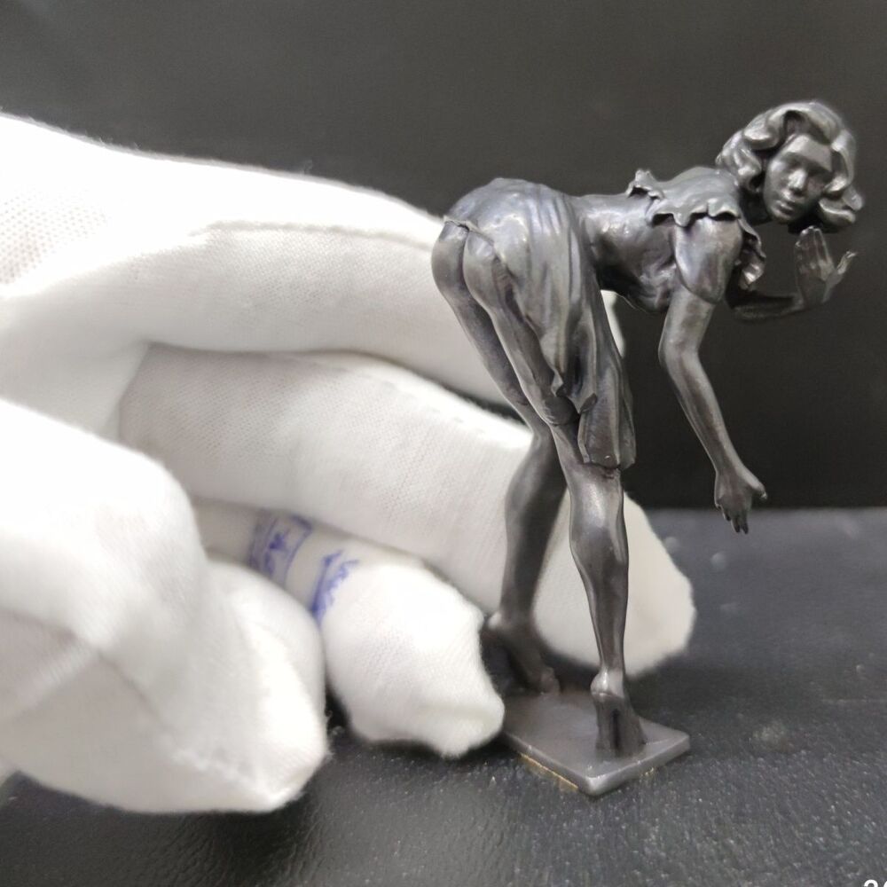Black Solid Bronze Maid Nude Female Body Full Seductive Statue