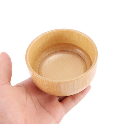Wooden Bowls Chinese Bamboo Round Natural Handcrafted Home Food Container 11x7cm