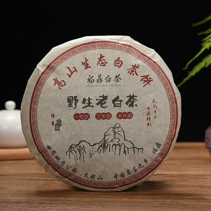 350g Top Fuding High Mountain Bai Cha Cake Shou Mei Wild Aged White Tea Healthy