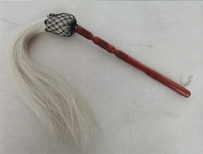 REAL Horse Tail Fly Whisk Swatter TV prop Martial Arts Buddhist Horsetail