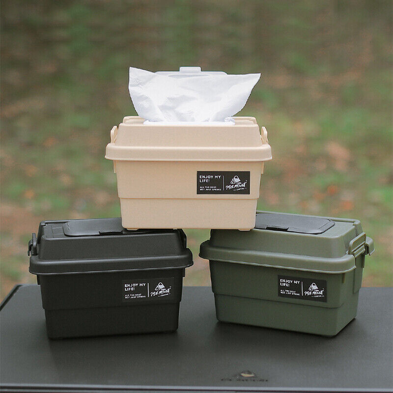 Desktop Rainproof Tissue Paper Box Camping Storage Box Napkin Ditty-bag Outdoor