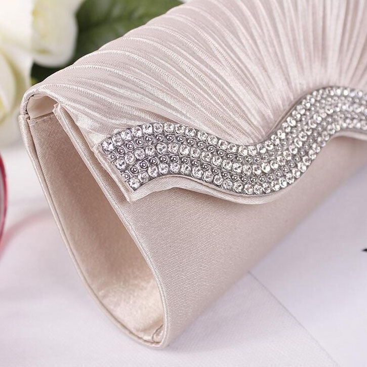 Rhinestone Evening Bag Fashion Purse Envelope Chain Clutch Handbags 27*10*5 CM