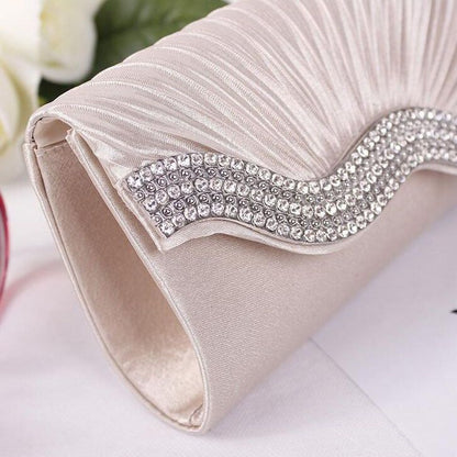 Rhinestone Evening Bag Fashion Purse Envelope Chain Clutch Handbags 27*10*5 CM