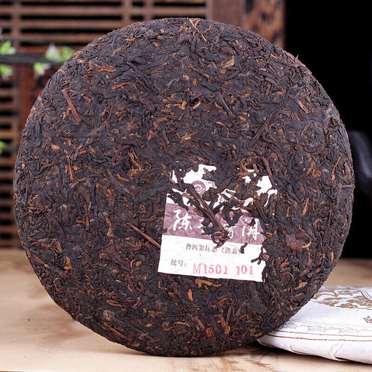 Cooked Tea Cake Yellow Seal Puerh Pu'er Black Tea Lose Weight Healthy Drink 357g