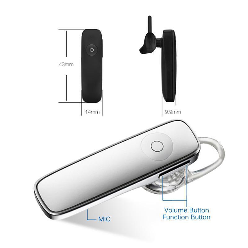 M165 Mini Bluetooth Headset Stereo Hands-free Ear-hook Wireless Microphone with