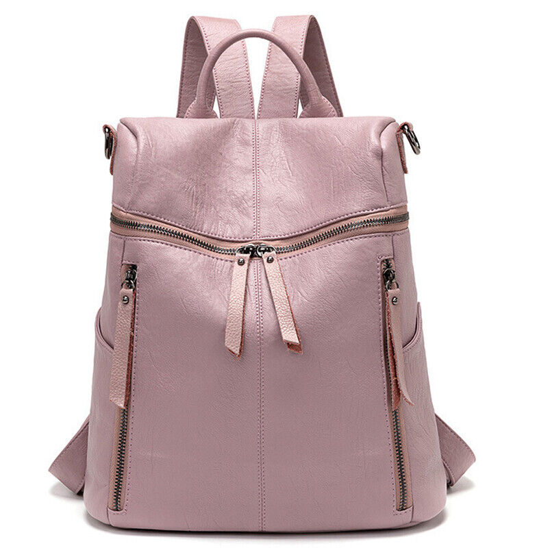 100% Genuine Leather Women's Backpack Travel Bag School Rucksack Crossbody Bag